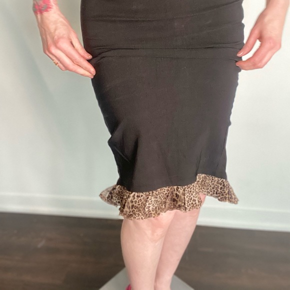 Pinup Couture black leopard wiggle dress - Picture 3 of 4
